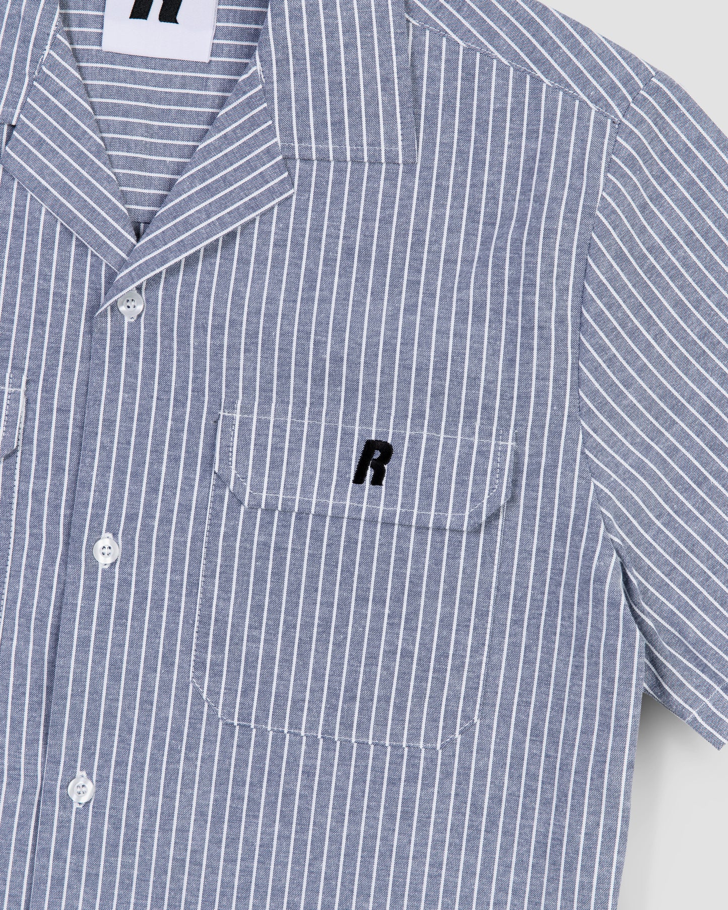 RYE-Cropped Cotton Shirt (Stripe)