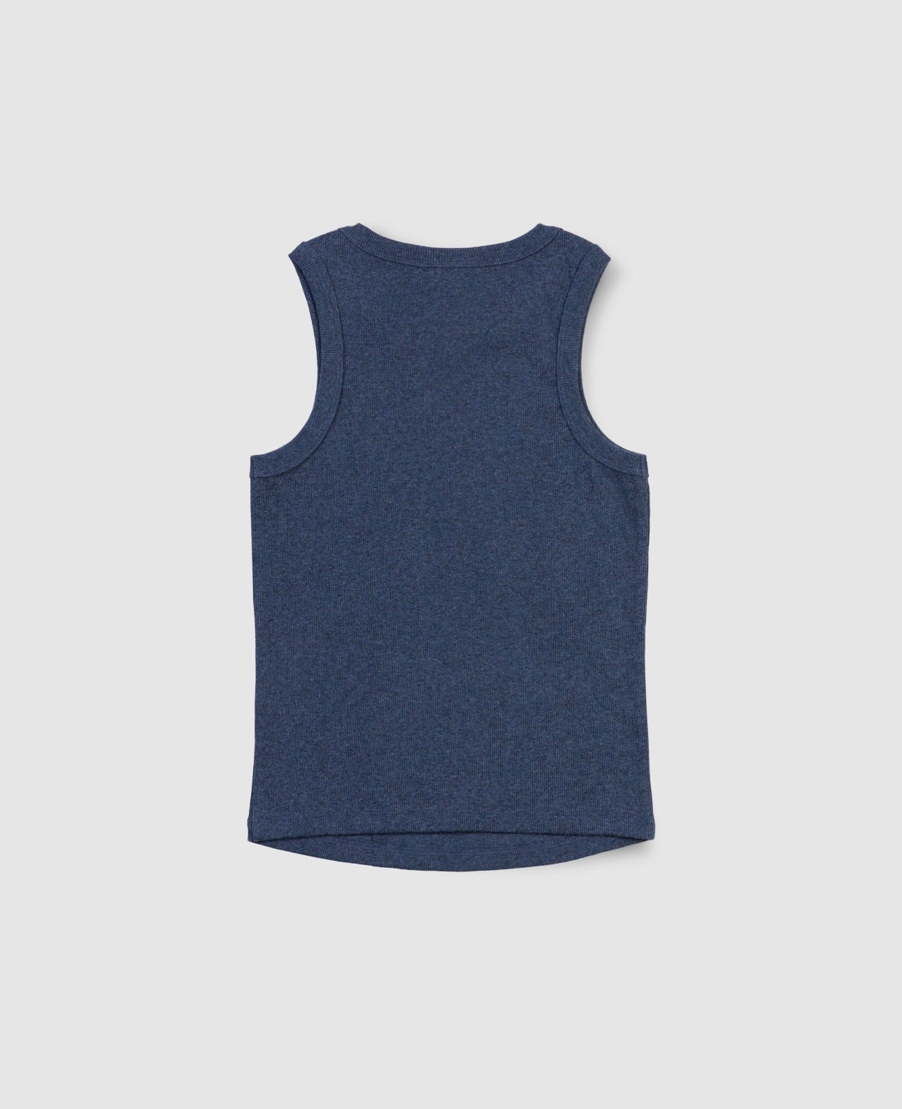 RYE NAVY RIB SLEEVELESS T-SHIRT WITH ROUND NECK