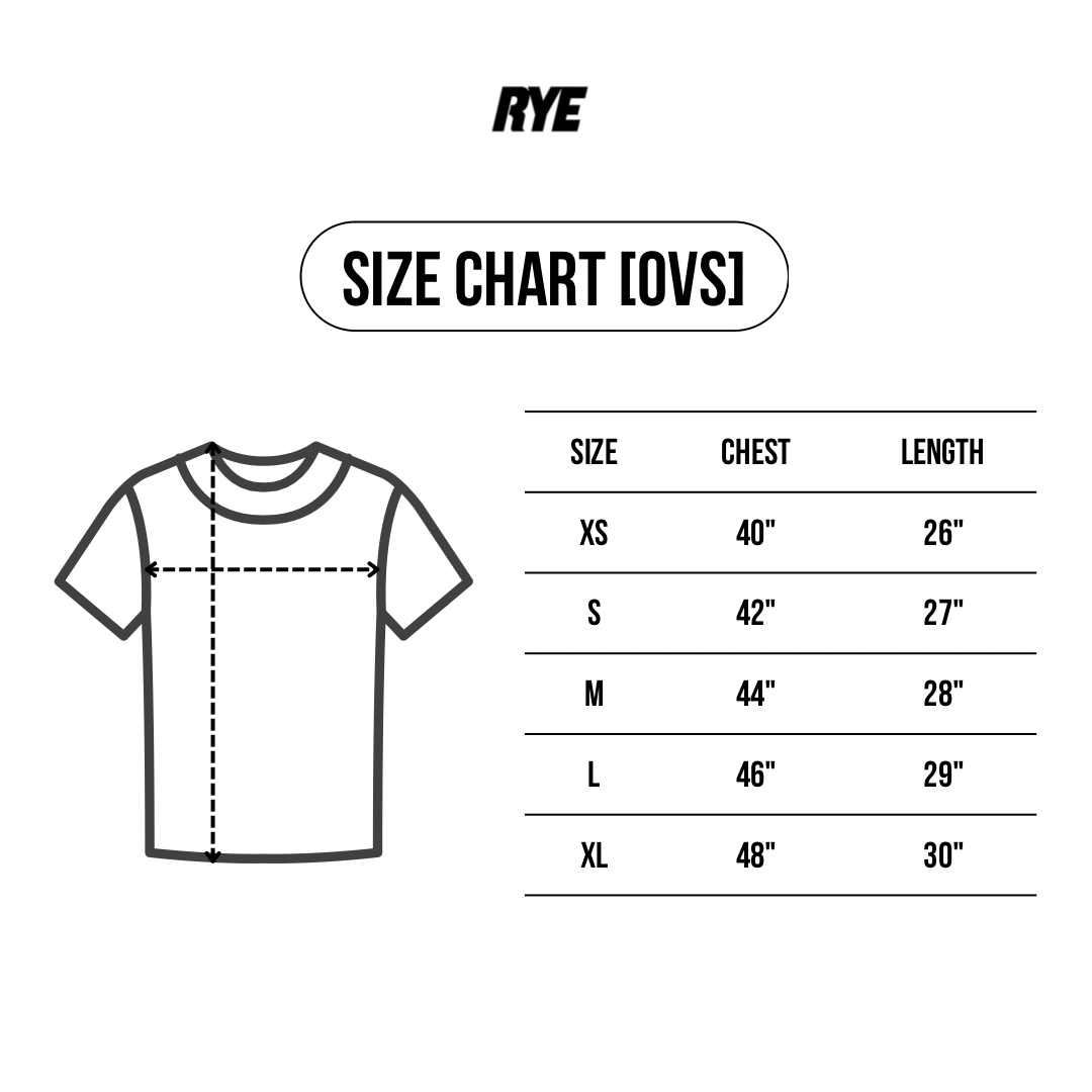 RYE WHITE PRINTED OVS T-SHIRT [HIGH PERFORMANCE]