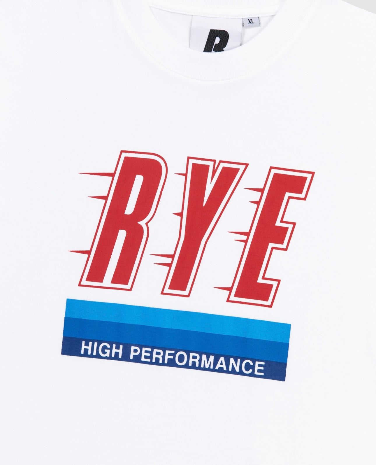 RYE WHITE PRINTED OVS T-SHIRT [HIGH PERFORMANCE]